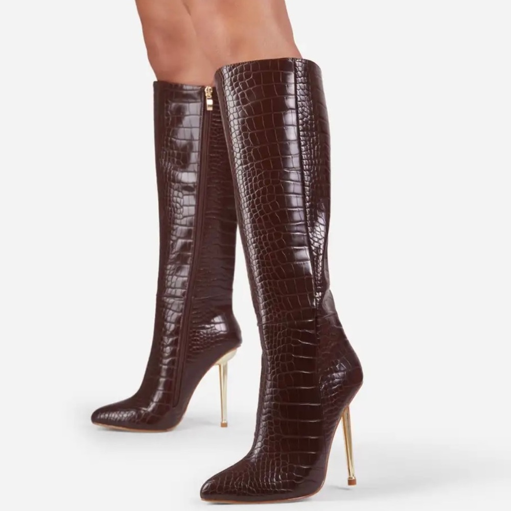 Faux Leather Boots